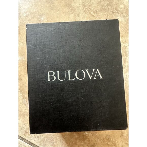Bulova Watch Box Black  Men's & Women's Display Storage Case 4x5x3 in - Picture 1 of 4